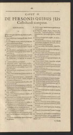 Caput IV. De Personis Quibus Jus Collectandi competat.