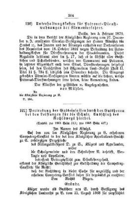 Unterhaltungskosten für Patronat-Dienstwohnungen der Elementarlehrer : [IV. Elementarschulwesen]