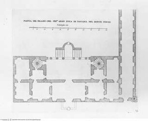 Palazzi di Roma de' più celebri architetti / disegnati da Pietro Ferrerio. 1. Buch., Tafel 14: Palazzo Medici, Grundriss
