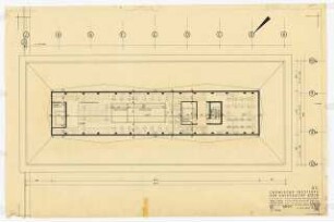 Chemische Institute der Universität Köln: Organische Chemie, Grundriss Dachgeschoss, 1:100