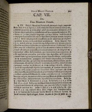 Cap. VII. De Fine Montium Pietatis.