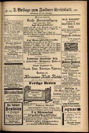 Dritte Ausgabe vom Samstag, den 30. November 1901.