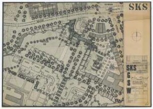 Sanierungsgebiet Kreuzberg Süd SKS, Wohnungsbau, Admiralstraße, Berlin-Kreuzberg: Lageplan 1:500