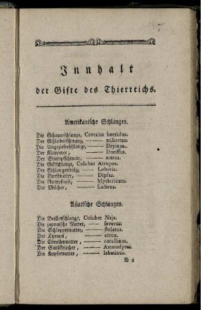 Innhalt der Gifte des Thierreichs.