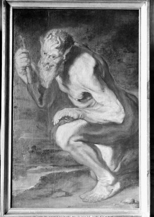 Kniender Marsyas mit Flöte