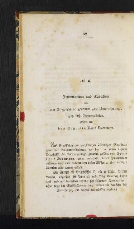 No. 6. Inventarium und Taxation
