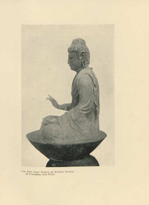 The soft clay statue of Buddha seated. At Udzumasa, near Kioto