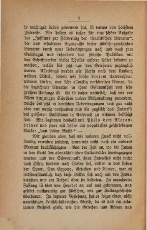 Bibliothek der griechischen und römischen Schriftsteller über Judenthum und Juden in neuen Uebertragungen und Sammlungen. 1, Das Leben Mosis