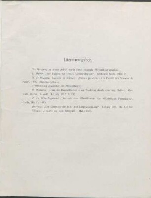 Literaturangaben.
