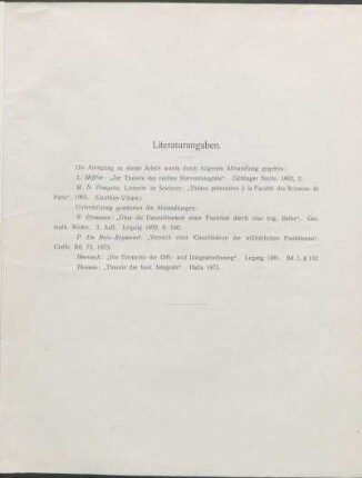 Literaturangaben.