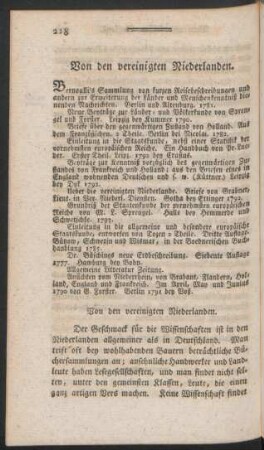 Von den vereinigten Niederlanden