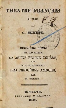 La jeune femme colère : [comédie en un acte]