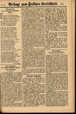 Zweite Ausgabe vom Samstag, den 03. August 1895.