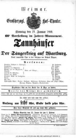 Tannhäuser und Der Sängerkrieg auf Wartburg