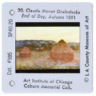 Monet, Heuhaufen (Serie),Monet, Heuhaufen, Abend (Chicago, Art Institute, Wildenstein 1270)