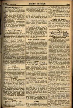 Zweite Ausgabe vom Donnerstag, den 04. September 1930.