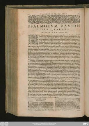 Psalmorum Davidis Liber Quartus.