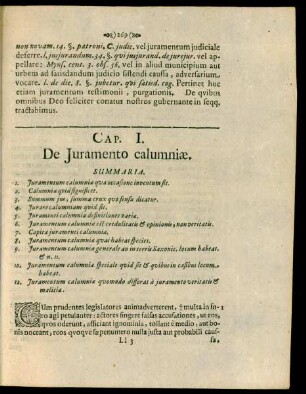 Cap. I. De Iuramento calumniae.
