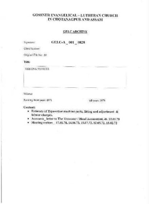 MEETING NOTICES