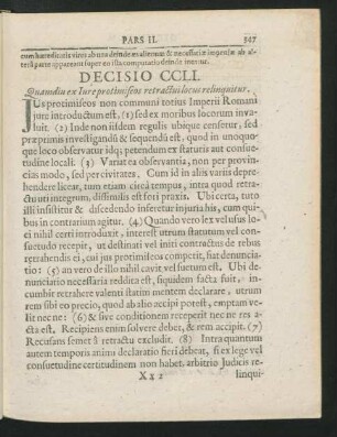 Decisio CCLI. - CCC.