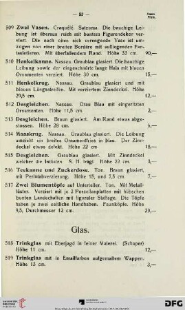 Glas (Nr. 518-536)