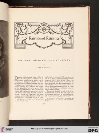 Die Vorbildung unserer Künstler