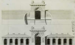 Dessins de differentes Portes de Villes, et de Corps de Gardes