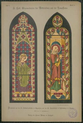 Tafel 35. Fensterteile aus der St. Katharinenkirche in Oppenheim und der St. Jakobskirche in Rothenburg a. d. Tauber
