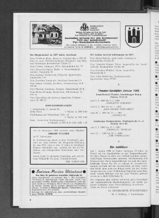 Theater-Spielplan Januar 1983