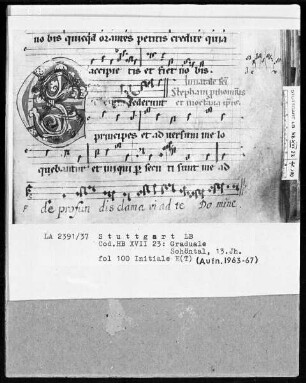Graduale — Initiale E(t), Folio 100recto