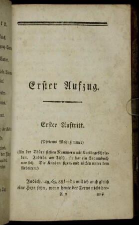 Erster Auftritt. - Zehnter Auftritt.