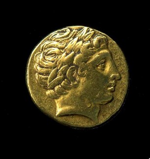 Stater Philipps II. von Makedonien (Av: Apollon | Rv: Biga)