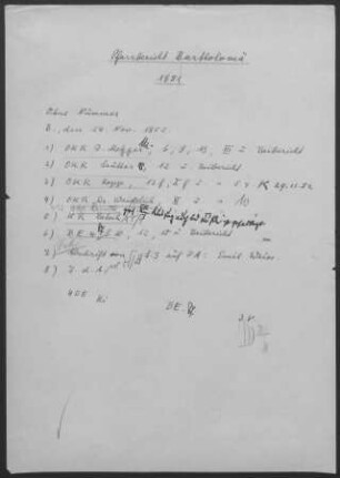 Bartholomä: Visitationsbericht mit Pfarrbericht 1951