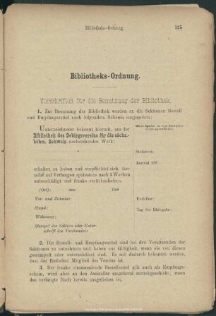 Bibliotheks-Ordnung