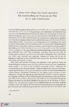 5. Beato Petro sibique ejus vicario opem ferre. Die Sonderstellung der Francia in der Welt im 11. und 12. Jahrhundert