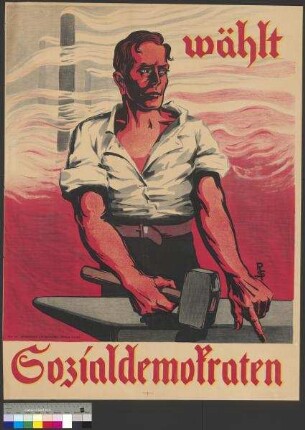 Wahlplakat der SPD zur Reichstagswahl                                         1924