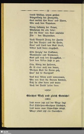 Gleiches Maß und gleich Gewicht! : (1861)