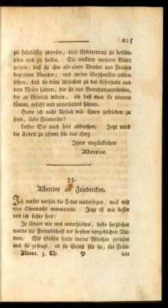 35. Albertine an Friederiken