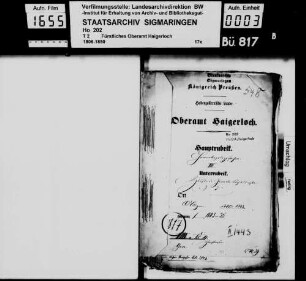 Zunft- und Gewerbeverhältnisse - Allgemeines (Korrespondenzen mit Hechingen, Horb und Balingen)