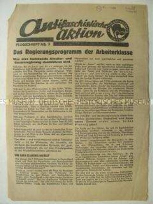 Flugblatt der KPD zur Reichstagswahl am 31.7.1932 mit dem Programm für ein "kommendes proletarisches Deutschland"