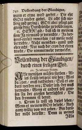 Vollendung der Glaubigen/ durch einen seeligen Tod. - Einführung der Glaubigen ins ewige Leben.