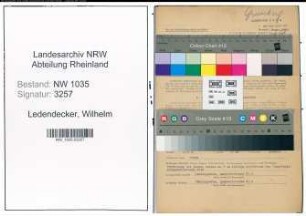 Entnazifizierung Wilhelm Ledendecker , geb. 04.11.1891 ()