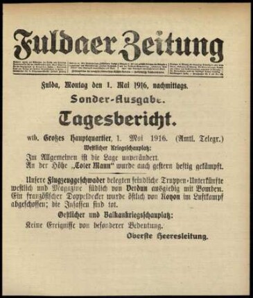 Ausgabe vom Montag, den 01. Mai 1916.