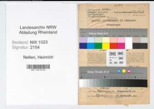 Entnazifizierung Heinrich Nellen , geb. 17.10.1895 (Baeckermeister)