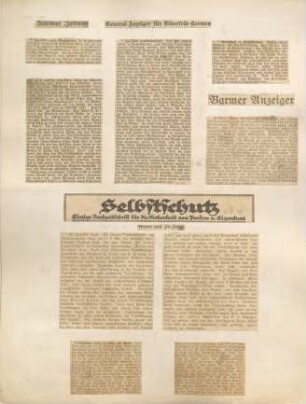 Album Erich Rahn; Zeitungsausschnitte von 1921