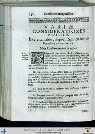 Variae Considerationes Practicae
