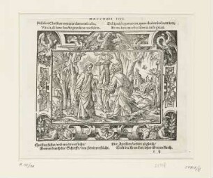 Versuchung Christi, aus: "Biblische Figuren deß Neuwen Testaments", Frankfurt am Main 1562, S. c2 recto