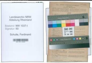 Entnazifizierung Ferdinand Schulte , geb. 18.05.1880 (Justiz)