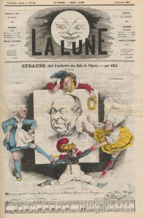Strauss, chef d'orchestre des Bals de l'Opéra,- par Gill