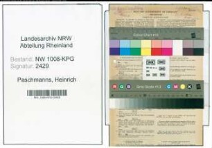 Entnazifizierung Heinrich Paschmanns , geb. 13.08.1907 (Rundfunkmechaniker)